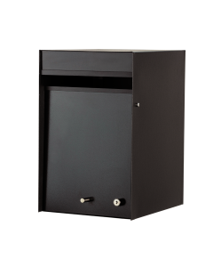 Designer Front Opening Letterbox - Black