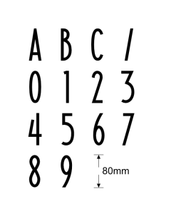 Letterbox Numbers and Letters 80mm
