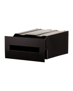 Masonry Insert Letterbox - Black Faceplate